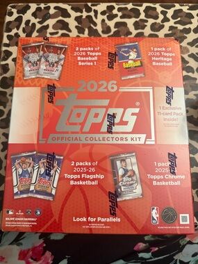 Topps Bold Red Collector Kit with White Accents